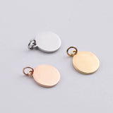 Stainless Steel Round Disc Charms for Jewelry Making 20pcs