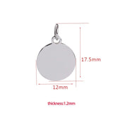 Stainless Steel Round Disc Charms for Jewelry Making 20pcs