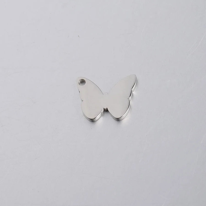 Stainless Steel Small Butterfly Charms DIY Jewelry 20pcs