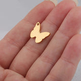 Stainless Steel Small Butterfly Charms DIY Jewelry 20pcs