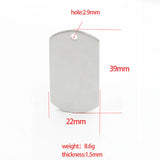 Polished Stainless Steel Dog Tag 10PCS