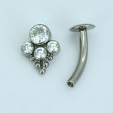 ASTM F136 Titanium Navel Bead Cluster Belly Piercing Jewelry