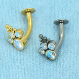 ASTM F136 Titanium Navel Bead Cluster Belly Piercing Jewelry