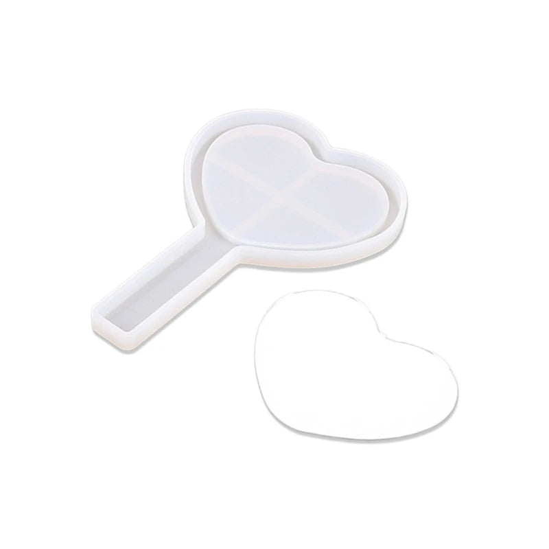 Mirror Silicone Mold DIY Crystal Epoxy Resin Casting Mould Heart/Square/Round