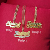 Mirrow Acrylic Name Pendant Necklace Laser Jewelry Heart Choker C21