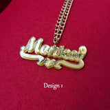 Mirrow Acrylic Name Pendant Necklace Laser Jewelry Heart Choker C21
