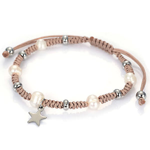 Pearl Star Dangle Distance Bracelets for Women