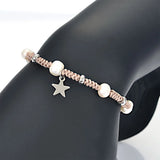Pearl Star Dangle Distance Bracelets for Women