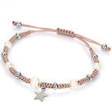 Pearl Star Dangle Distance Bracelets for Women