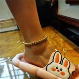 MisenBaBa Stainless Steel Beads Foot Chain Anklet DIY Leg Chain Women's Anklet