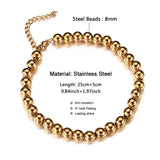 MisenBaBa Stainless Steel Beads Foot Chain Anklet DIY Leg Chain Women's Anklet