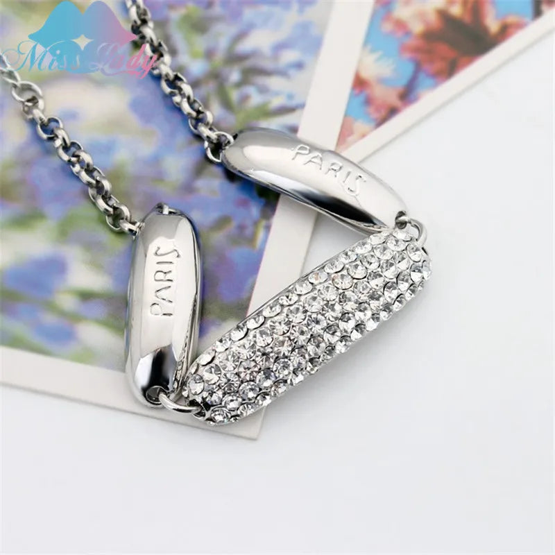 Korea PARIS Silver Rhinestone Crystal Bracelet Wholesale