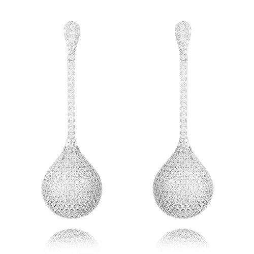 Missvikki Long Dangle Earrings for Bridal Wedding