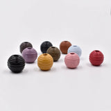 100pcs DIY geometric wooden beads boho pendant tassel colored jewelry