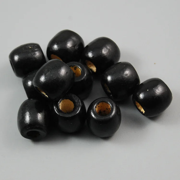 Missxiang 12MM 17MM Mixed Colors Round Wooden Beads Large Hole Loose Ball Beads