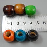 Missxiang 12MM 17MM Mixed Colors Round Wooden Beads Large Hole Loose Ball Beads