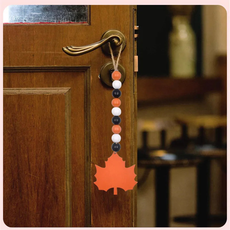Missxiang Halloween Wooden Beads String Ornaments