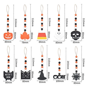 Missxiang Halloween Wooden Beads String Ornaments