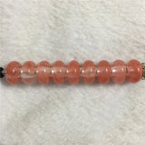 925 Silver Pink Quartz Tiger Eye Stone Charm Bead for Bracelet Jewelry