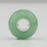 925 Sterling Silver Green Quartz Charm Bead for Bracelet