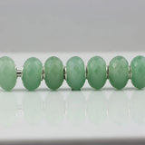 925 Sterling Silver Green Quartz Charm Bead for Bracelet