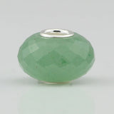 925 Sterling Silver Green Quartz Charm Bead for Bracelet