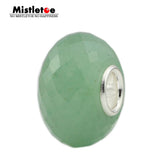 925 Sterling Silver Green Quartz Charm Bead for Bracelet