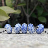 Mistletoe 925 Sterling Silver Faceted Stone Charm Bead Jewelry