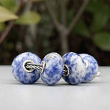 Mistletoe 925 Sterling Silver Faceted Stone Charm Bead Jewelry