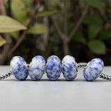 Mistletoe 925 Sterling Silver Faceted Stone Charm Bead Jewelry