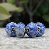 Mistletoe 925 Sterling Silver Faceted Stone Charm Bead Jewelry