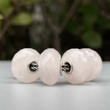 925 Silver Rose Crystal Stone Charm Bead for Bracelet