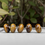 925 Silver Mistletoe Tiger's eye Charm Bead for Bracelet