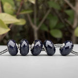 925 Silver Mistletoe Charm Bead, Sandstone Stone, 3.6mm Core, Bracelet Jewelry