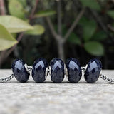 925 Silver Mistletoe Charm Bead, Sandstone Stone, 3.6mm Core, Bracelet Jewelry