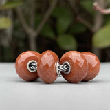 925 Sterling Silver Goldstone Jinsha Stone Charm Bead for Bracelet Jewelry