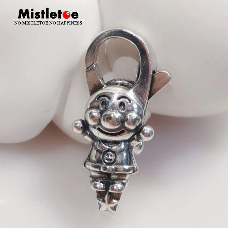 925 Sterling Silver Mistletoe Charm Bracelet European Jewelry