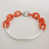 Mistletoe 925 Sterling Silver Bangle Link Bracelet