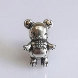 925 Silver Bear Doll Charm Bead for European Bracelet