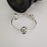925 Silver Bear Ice Cream Clip Charm Bead for Bracelet