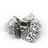 925 Sterling Silver Mistletoe Butterfly Spacer Charm Bead for Bracelet