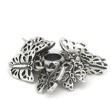 925 Sterling Silver Mistletoe Butterfly Spacer Charm Bead for Bracelet