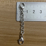 925 Silver Mistletoe Lobster Safety Chain Extension for Bracelet & Necklace