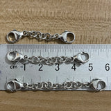 925 Silver Mistletoe Lobster Safety Chain Extension for Bracelet & Necklace