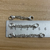 925 Silver Mistletoe Lobster Safety Chain Extension for Bracelet & Necklace