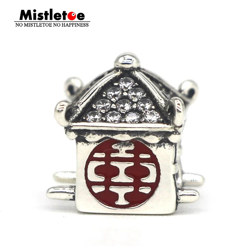 925 Silver Mistletoe Charm for European Bracelet