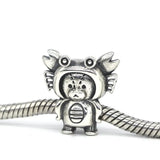 925 Sterling Silver Cancer Bear Charm Bead for DGA Troll and Pan Bracelet