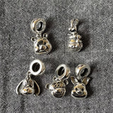 925 Sterling Silver Cartoon Animals Dangle Pendant Charm