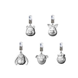 925 Sterling Silver Cartoon Animals Dangle Pendant Charm