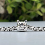 Sterling Silver Cartoon Bear Charm Bead Jewelry
